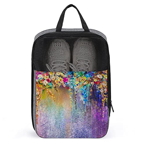 Niedliche Reise-Schuhtasche, abstrakte Aquarell-Blumen, wasserdicht, atmungsaktiv, tragbar, Reise-Schuhtasche mit Reißverschluss, Reise-Schuh-Organizer, Tasche, Schuhe, Aufbewahrungstasche für Männer Niedliche Reise-Schuhtasche, abstrakte Aquarell-Blumen, wasserdicht, atmungsaktiv, tragbar, Reise-Schuhtasche mit Reißverschluss, Reise-Schuh-Organizer, Tasche, Schuhe, Aufbewahrungstasche für Männer von Melbrakin