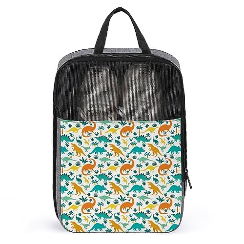 Reise-Schuhtaschen mit Dinosaurier-Muster, tragbare Aufbewahrungstasche, Schuh-Organizer, Tragetasche für Damen und Herren von Melbrakin