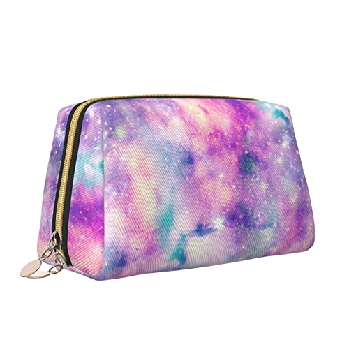 Süße Reise-Make-up-Tasche für Frauen, Nebula Star, Leder-Kosmetiktasche, Geldbörse, tragbar, wasserdicht, kleine Make-up-Tasche, Organizer, Kulturbeutel für Teenager-Mädchen, Pinsel, S von Melbrakin