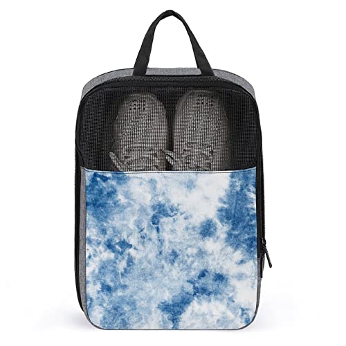Süße Reise-Schuhtasche, Batik-Abstraktes Blau-Weiß, wasserdicht, atmungsaktiv, tragbar, Reise-Schuhtasche mit Reißverschluss, Reise-Schuh-Organizer, Schuhe, Aufbewahrungstasche für Männer, Frauen, Fi Süße Reise-Schuhtasche, Batik-Abstraktes Blau-Weiß, wasserdicht, atmungsaktiv, tragbar, Reise-Schuhtasche mit Reißverschluss, Reise-Schuh-Organizer, Schuhe, Aufbewahrungstasche für Männer, Frauen, Fi von Melbrakin