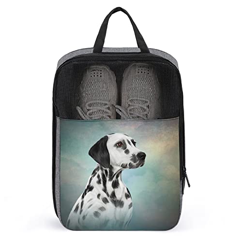 Süße Reise-Schuhtasche, Dalmatiner-Hund, wasserdicht, atmungsaktiv, tragbar, Reise-Schuhtasche mit Reißverschluss, Reise-Schuh-Organizer, Schuhe, Aufbewahrungstasche für Männer, Frauen, Fitnessstudio Süße Reise-Schuhtasche, Dalmatiner-Hund, wasserdicht, atmungsaktiv, tragbar, Reise-Schuhtasche mit Reißverschluss, Reise-Schuh-Organizer, Schuhe, Aufbewahrungstasche für Männer, Frauen, Fitnessstudio von Melbrakin