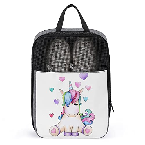 Süße Reise-Schuhtasche, magisches Einhorn, wasserdicht, atmungsaktiv, tragbar, Reise-Schuhtasche mit Reißverschluss, Reise-Schuh-Organizer, Tasche, Schuhe, Aufbewahrungstasche für Männer, Frauen, Fit Süße Reise-Schuhtasche, magisches Einhorn, wasserdicht, atmungsaktiv, tragbar, Reise-Schuhtasche mit Reißverschluss, Reise-Schuh-Organizer, Tasche, Schuhe, Aufbewahrungstasche für Männer, Frauen, Fit von Melbrakin