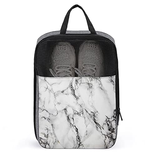 Süße Reise-Schuhtasche, schwarz-weißer Marmor, wasserdicht, atmungsaktiv, tragbar, Reise-Schuhtasche mit Reißverschluss, Reise-Schuh-Organizer, Schuhe, Aufbewahrungstasche für Männer, Frauen, Fitness Süße Reise-Schuhtasche, schwarz-weißer Marmor, wasserdicht, atmungsaktiv, tragbar, Reise-Schuhtasche mit Reißverschluss, Reise-Schuh-Organizer, Schuhe, Aufbewahrungstasche für Männer, Frauen, Fitness von Melbrakin