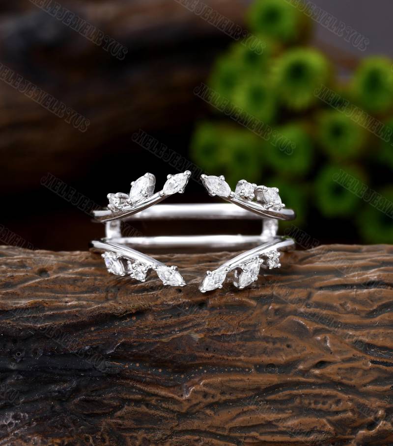 Hochzeit Band Geschwungen Vintage Marquise Diamant Ehering Verlobungsring Geburtstag Geschenk von MeleJewelryUS