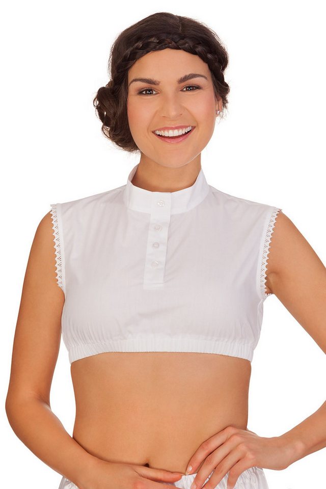 Melega Dirndlbluse Dirndlbluse - NALA - weiß von Melega