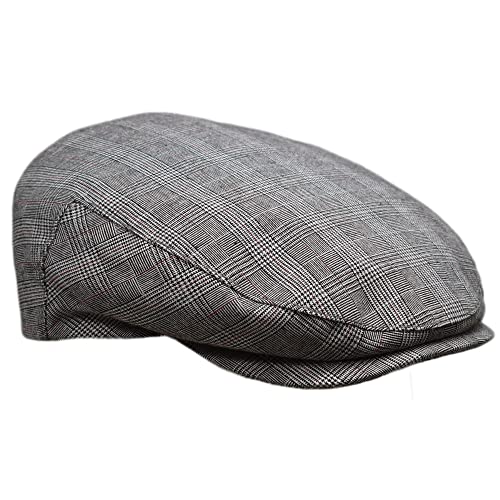 Flache Keilmütze | reine Baumwolle | Futter aus leichter Baumwolle | Taschengröße | Frühling Sommer | Made in Italy, hellgrau, Large von Melegari