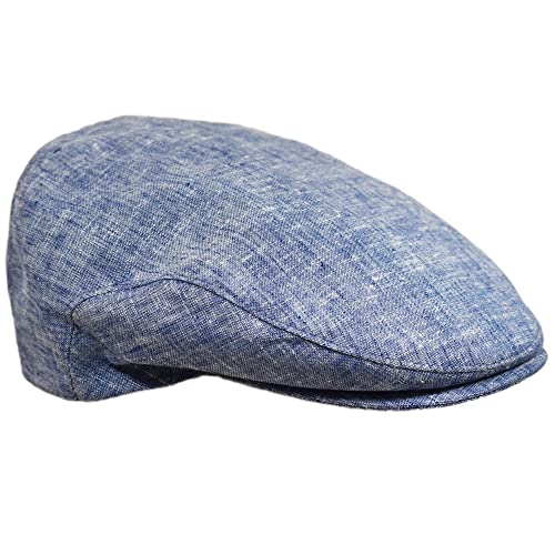 Flache Mütze Piemonte | Baumwollmischung | Futter aus reiner Baumwolle | leichte Tasche | Frühling Sommer | Made in Italy, hellblau, Large von Melegari