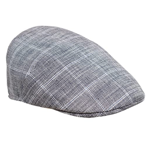 Flache Netzmütze mit Stangen | Leinen und Baumwolle | Taschenformat | Frühling Sommer | Made in Italy, hellgrau, X-Large von Melegari