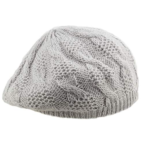Melegari Baskenmütze aus Angorawolle, mit Innenfutter, hergestellt in Italien, Frau/Mädchen, Herbst/Winter (hellgrau) von Melegari
