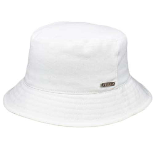 Melegari Bucket Fischerhut | reines Leinen | Lignano Hat | Unisex | Frühling Sommer | Unisex, Weiß, 56-57 von Melegari