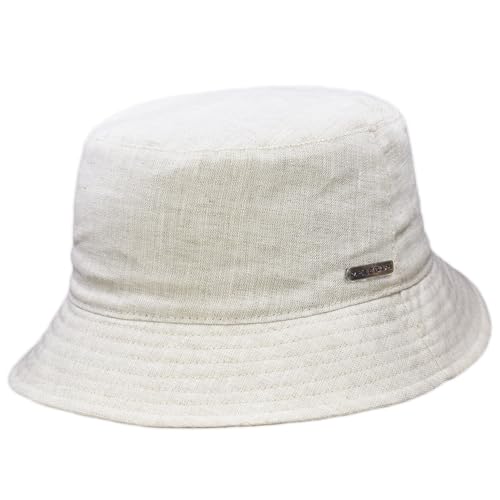 Melegari Bucket Fischerhut | reines Leinen | Lignano Hat | Unisex | Frühling Sommer | Unisex, beige, 56-57 von Melegari