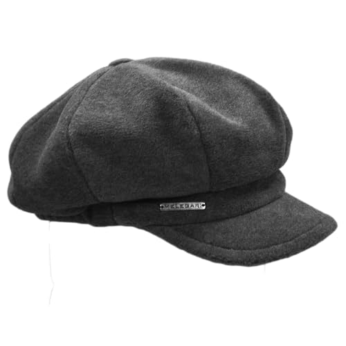 Melegari Schirmmütze | Fleece Mütze für Damen | Merano Baloon Baker Boy Cap | Unisex |, dunkelgrau, 55-59 von Melegari
