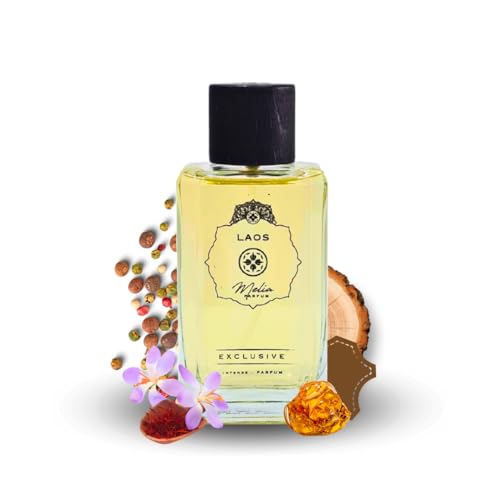 Laos Eau de Parfum - sinnlicher und geheimnisvoller orientalischer Duft mit würzigem und holzigem Aroma. Inklusive 5 ml Vernebler für nachsuchbare Tasche - Melia Parfum - 100 ml von Melia Cosmetica