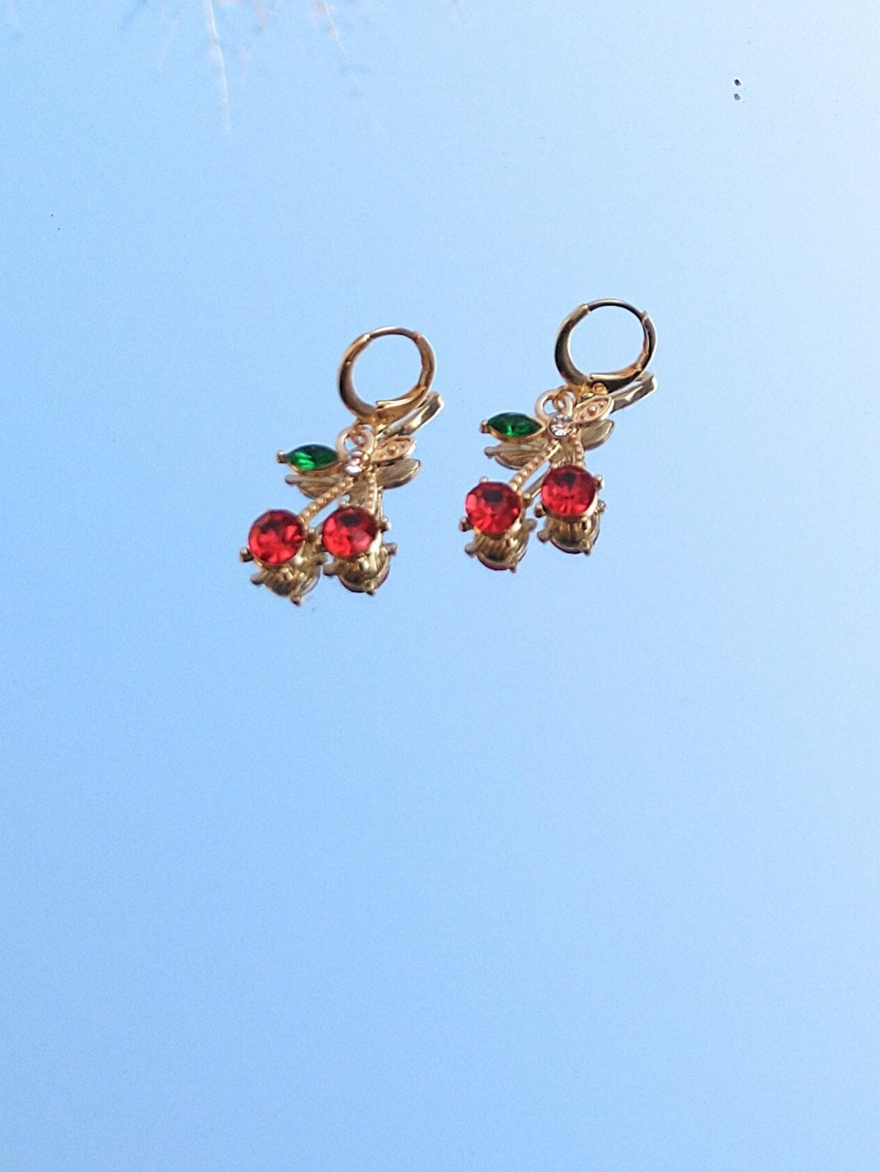 Kirschenohrringe, Süße Ohrringe Mit Obst von Meliaveli