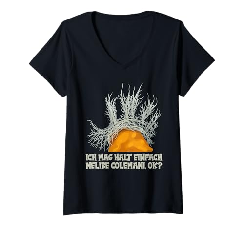 Damen Melibe Colemani T-Shirt mit V-Ausschnitt Damen Melibe Colemani T-Shirt mit V-Ausschnitt von Melibe Colemani Tier Shop