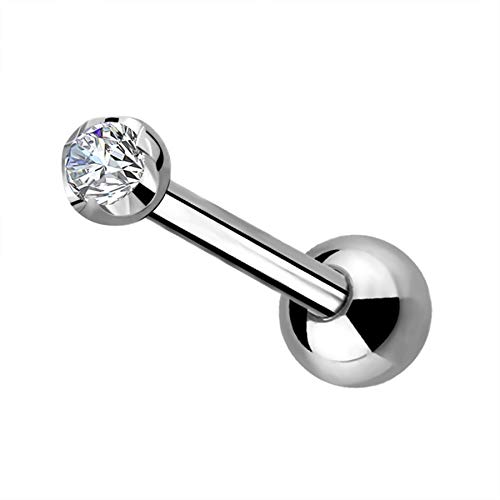 Melighting 16g Helix Ohrring Titan Knorpelpiercing Ohrring 6mm Helix Piercings Helix Conch Knorpel Ohrpiercing Körperschmuck Tragus Piercings Stud Oberlappen Ohrring für Frauen von Melighting