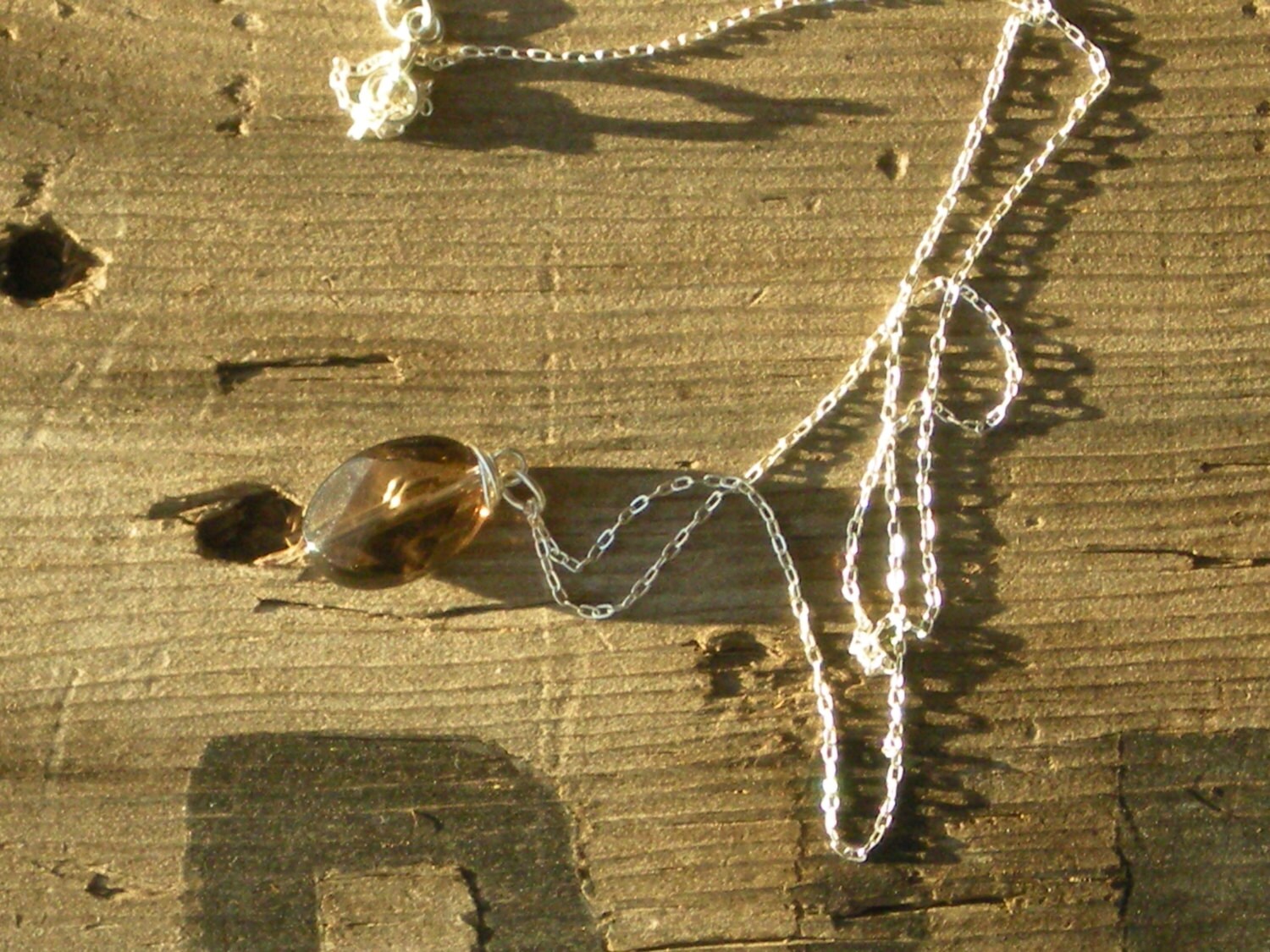 Rauchquarz Und Sterling Silber Halskette | Facettierter Grau Transparenter Naturstein Schmuck Baumelnd Zierlich Kleine Kettchen Minimal Rauchquarz Und Sterling Silber Halskette | Facettierter Grau Transparenter Naturstein Schmuck Baumelnd Zierlich Kleine Kettchen Minimal von Meliloo