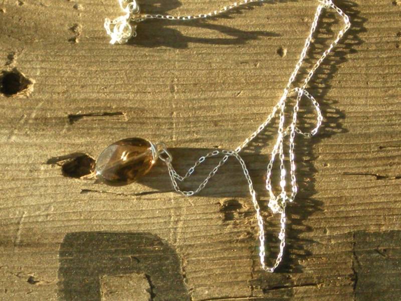 Rauchquarz Und Sterling Silber Halskette | Facettierter Grau Transparenter Naturstein Schmuck Baumelnd Zierlich Kleine Kettchen Minimal Rauchquarz Und Sterling Silber Halskette | Facettierter Grau Transparenter Naturstein Schmuck Baumelnd Zierlich Kleine Kettchen Minimal von Meliloo