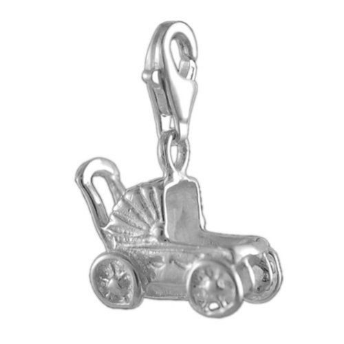 Melina Damen-Charm Anhänger Kinderwagen 925 Sterling Silber 1800495 von Melina