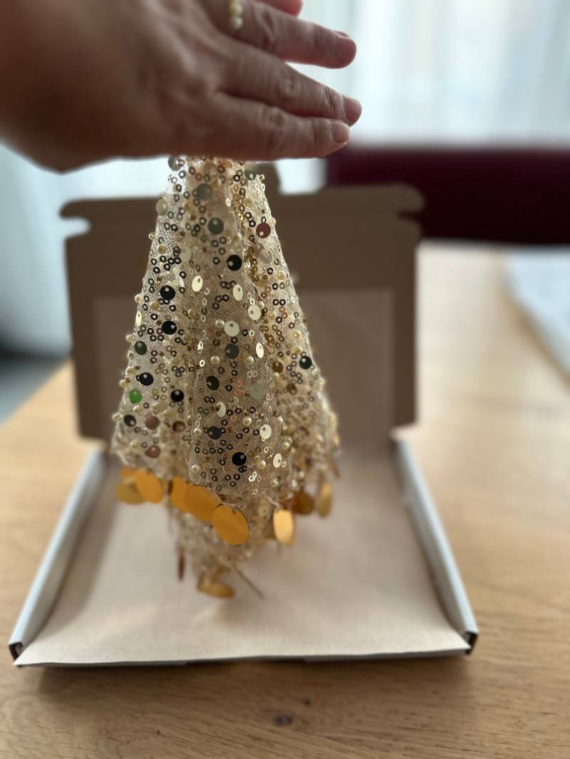 Goldene Mendil Mit Perlen/Pailletten Halaymendili Luxury Sequin Halay Handkerchie Wedding Hochzeit Gelinmendil Dabke Taschentuch Gäste Braut von MelisGeschenke