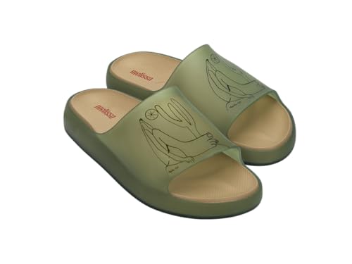 Melissa Cloud Slide+ Tarsila Do, flache Sandalen, Unisex, Erwachsene, grün, 45/45.5 EU von Melissa