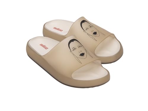 Melissa Cloud Slide+ Tarsila Do, flache Sandalen, Unisex, für Erwachsene, beige, 45/45.5 EU von Melissa