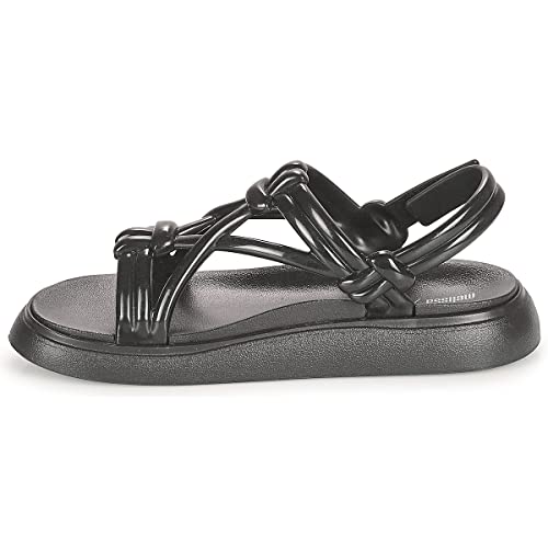 melissa Damen Essential Sand+ Papier Flache Sandale, Schwarz, 37 EU von Melissa