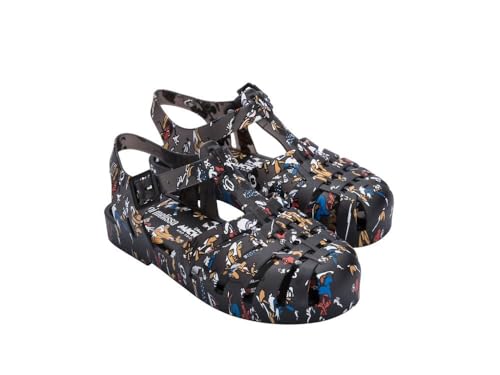 melissa Damen Mini Possession Print + Fischersandale, Schwarz, 32 EU von Melissa