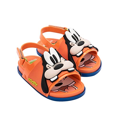 melissa Mini Beach Slide Sandale +, flache Sandalen für Mädchen, orange, 28/28.5 EU von Melissa