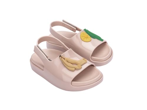 melissa Mini Cloud-Sandale + Tarsila, flache Sandalen für Mädchen, Rosa, 22/22.5 EU von Melissa