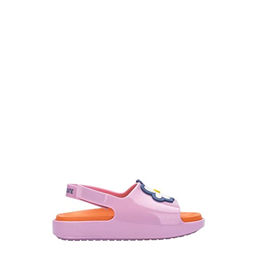 melissa Mini Cloud Slide + Fabula Bb Flache Sandale, Rosa, 30 EU von Melissa