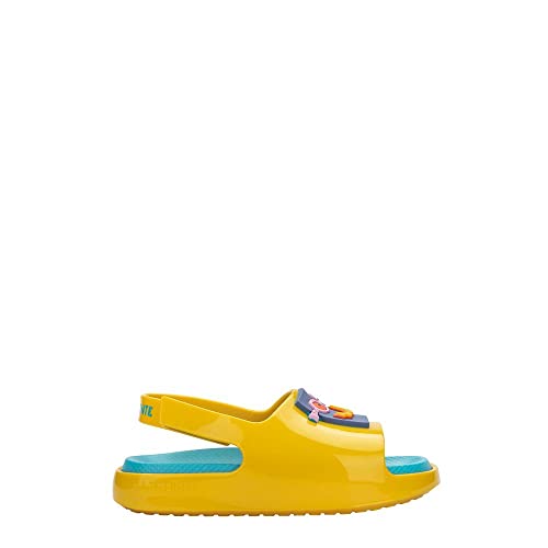 melissa Mini Cloud Slide + Fabula Bb Flache Sandale, gelb, 24 EU von Melissa