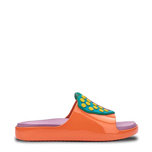 melissa Mini Cloud Slide + Fabula Inf Flache Sandale, orange, 33 EU von Melissa