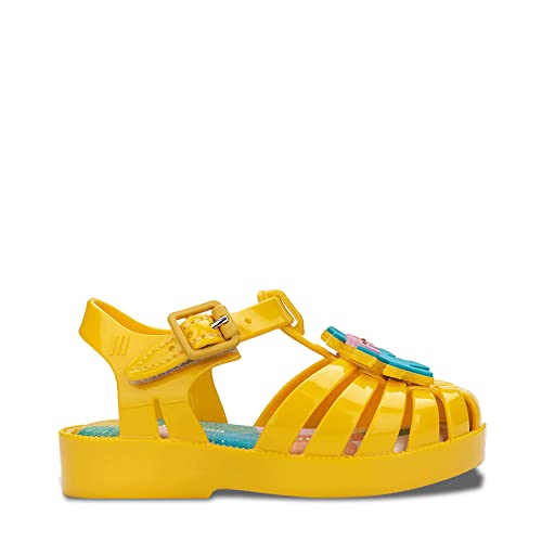Melissa Mini Possession + Fabula Bb Flache Sandale, gelb, 24 EU von Melissa