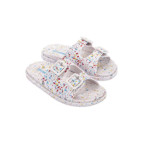 melissa Mini Wide Ii Inf Flache Sandale, weiß, 30 EU von Melissa