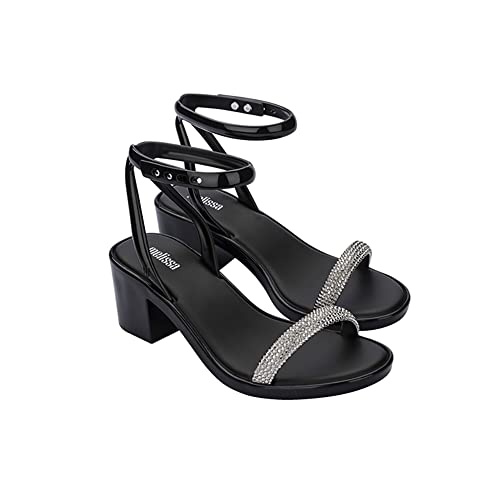 melissa Shiny Heel Ad, Ballettschuhe für Damen, Schwarz, 35/35.5 EU von Melissa