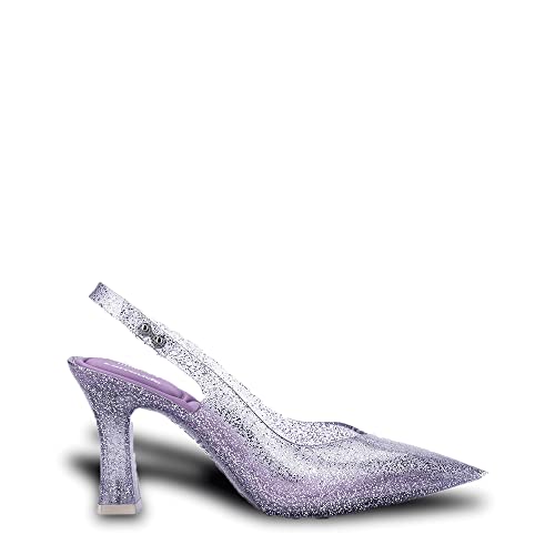 Melissa Slingback Heel + Larroude AD Damen-Sandale, durchsichtig, 41/42 EU von Melissa