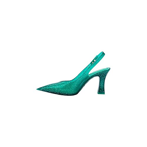 melissa Slingback Heel + Larroude Ad, Damen-Sandale, grün, 35/36 EU von Melissa