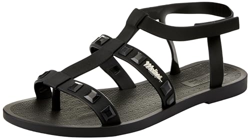 melissa Damen Sun River AD Flache Sandale, Schwarz, 37 EU von Melissa