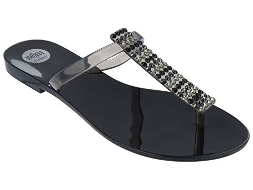 melissa Harmonic + J. Maskrey Ad, flache Sandalen für Damen, durchsichtig, 41/41.5 EU von Melissa