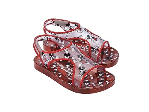 melissa Mini Acqua + Mickey Mouse Inf Flache Sandale, rot, 32 EU von Melissa