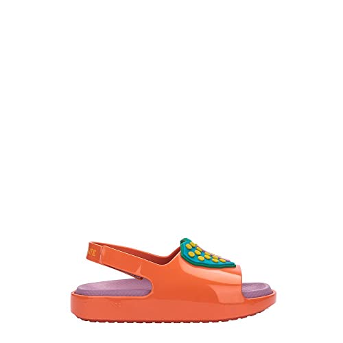 Melissa Mini Cloud Slide + Fabula BB Flache Sandalen für Mädchen, orange, 28/28.5 EU von Melissa