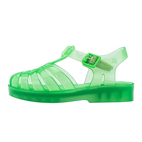 melissa Mini Possession BB Flache Sandale, Grün transparent, 27 EU von Melissa