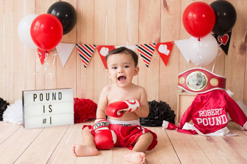 Champion Zum 1. Geburtstag Baby Boxen Kämpfer Set von MelissasStitches