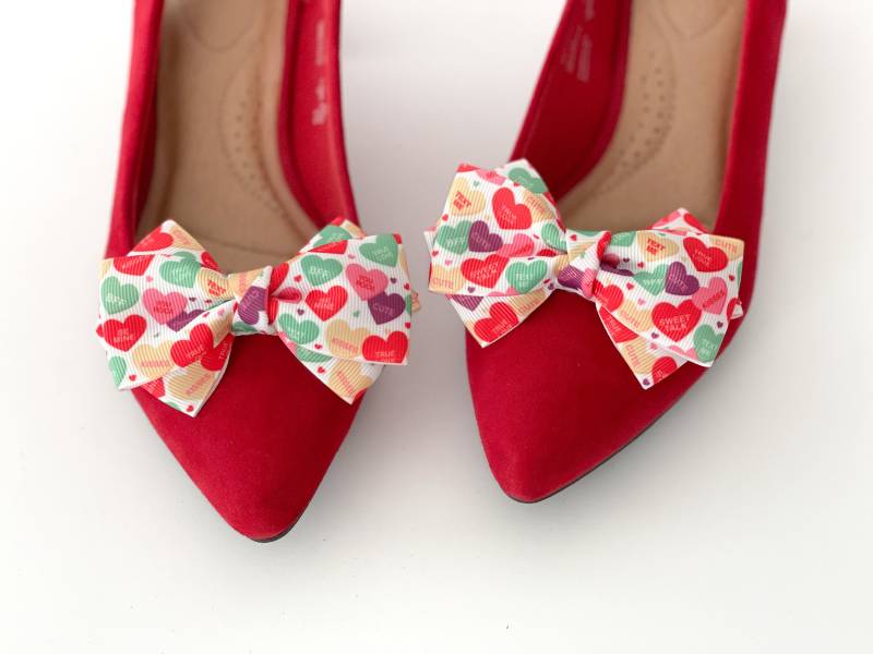 Herz Candy Bow Schuhclips | Valentinstag Geschenk von Melissavelia