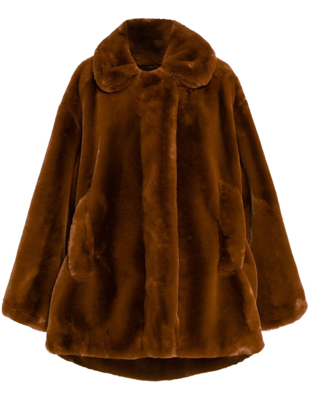 Melitta Baumeister Oversized-Mantel aus Faux Fur - Braun von Melitta Baumeister