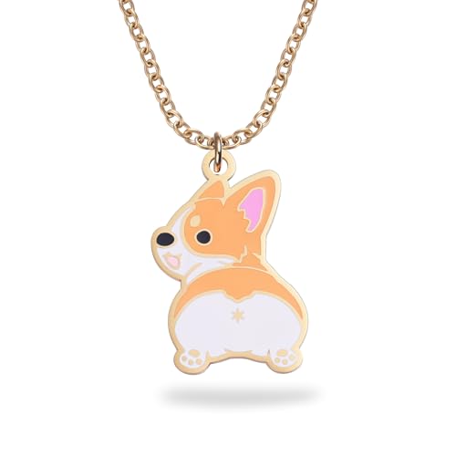 Melix Home Corgi-Geschenke für Corgi-Liebhaber, süße Corgi-Halskette, perfekter Schmuck für Hundeliebhaber von Melix Home