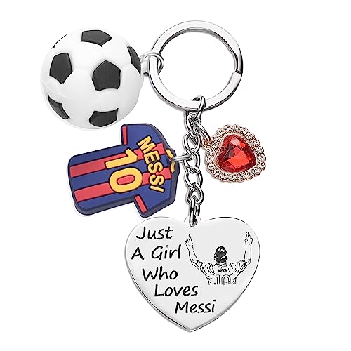 Messi Merchandise Fußball Schlüsselanhänger Geschenke für Fans Teen Mädchen Tochter Frauen niedlich Schlüsselanhänger von Melix Home