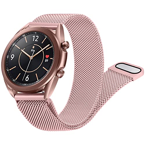 Meliya Armband für Samsung Galaxy Watch, 3 Armbänder, 41 mm, für Damen und Herren, 20 mm, Edelstahl, Ersatzband für Galaxy Watch 3, 41 mm, Rosa von Meliya