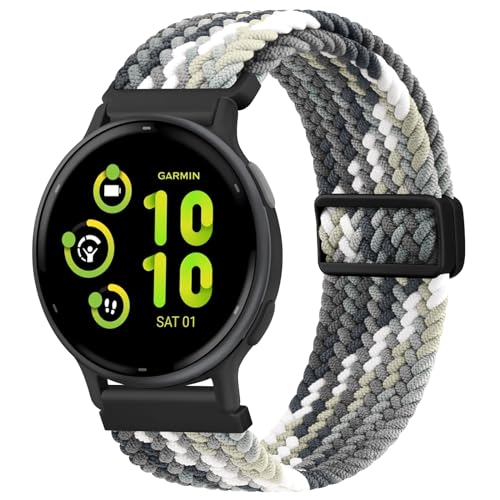 Meliya Kompatibel mit Garmin Vivoactive 5 / Vivoactive 3 Uhrenarmband, Garmin Venu 2 Plus / Venu Sq / Venu Bands Damen Herren, weiches Nylon, Sport-Ersatzband für Garmin Vivoactive 5, Venu 2 Plus, von Meliya